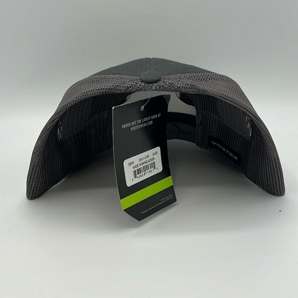 VORTEX GRAY MESH TRUCKER BALL CAP HAT BRAND NEW WITH TAGS OSFM - Picture 3 of 7